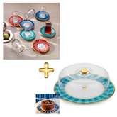 Schafer 6 Kişilik Çay ve Kek Fanusu Seti